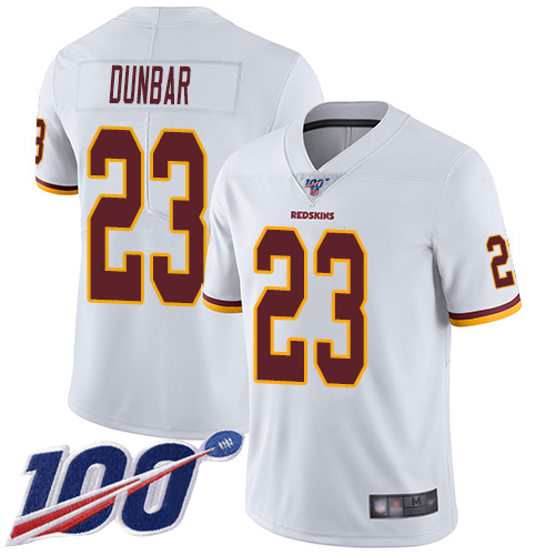 Washington Redskins Limited White Men Quinton Dunbar Road Jersey NFL Football #23 100th Season->youth nfl jersey->Youth Jersey